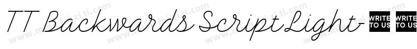 TT Backwards Script Light字体转换